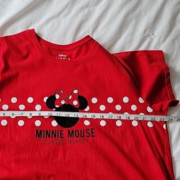 Disney Minnie Mouse Women's Red T-Shirt-Size 2X - Picture 5 of 8